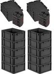 SuperSparSet 10x Eurobox NextGen Grip mit Scharnierdeckel und schwarzen