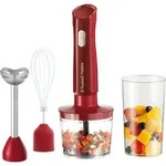 RUSSELL HOBBS Stabmixer 3 in 1 Schneebesen P&uuml;rierstab Zerkleinerer Desire Red - Rot