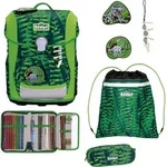 Scout Schulranzen Basic Neo Set 4-teilig Danger Dino gr&uuml;n - Gr&uuml;n