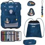Scout Schulranzen LED Neo Set 4-teilig Rocket Rider dunkelblau - Dunkelblau
