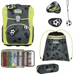 Scout Schulranzen Superflash Extreme Neo Set 4-teilig Soccer Star grau - Grau