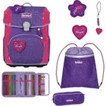 Scout Schulranzen Superflash Extreme Neo Set 4-teilig Heartbeat violett -