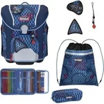 Scout Schulranzen Safety Light Micro Set 4-teilig Space Explorer blau - Blau