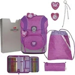 DerDieDas Schulranzen ErgoFlex Tiny Set 6-teilig Purple Unicorn pink - Rosa
