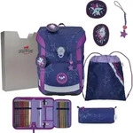 DerDieDas Schulranzen-Set ErgoFlex Easy Exklusiv LED Dancing Star - Blau