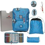 DerDieDas Schulranzen-Set ErgoFlex Easy Exklusiv Superflash Blue Ice - Blau