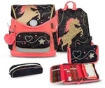 Belmil Compact Plus Premium Schulranzen Set 4-teilig "Stardust" - Rosa