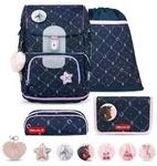 Belmil Motion ergonomisches Schulranzen Set 5-teilig "Midnight Gallop" aus recyceltem