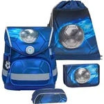 Belmil Compact ergonomisches Schulranzen-Set 4-teilig "Football 4" mit Brustgurt,