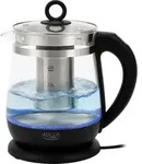 Adler AD 1299 Wasserkocher/Teekocher mit Sieb 1,5 L- 2200 W in Schwarz - Schwarz