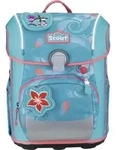 Scout Neo Exklusiv Safety Light Schulrucksack Set Hellblau mit Muster 38 x 30 x 27 -