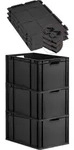 SuperSparSet 3x Eurobox NextGen Grip mit Scharnierdeckel und schwarzen