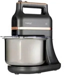 HAGENUK Handmixer Set | mit drehender Edelstahl R&uuml;hrsch&uuml;ssel | 400 Watt 