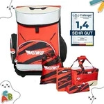 MUWO "Lil Ninja" Kinder Schulranzen Set 5tlg. | MW-352 - Rot