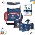 MUWO "Lil Pirate" Kinder Schulranzen Set 5tlg. | MW-353 - Blau