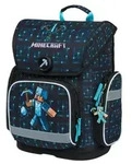 Baagl Schulranzen Jungen M&auml;dchen Ergo Schultasche - Minecraft Blue Axe