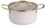 Fackelmann x Pamela Reif Signature Kochtopf mit Deckel, &Oslash; 20 cm, Pastell-Beige, 3400