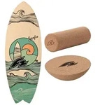 F2 Set Balance Board Surfer 76x28cm + Halbkugel und Korkrolle
