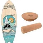F2 Set Balance Board Surfer 87x32cm + Halbkugel und Korkrolle
