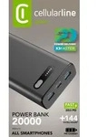 Cellularline Fast PD 20000, 20000 mAh, Lithium-Ion (Li-Ion), Power Delivery, Schwarz