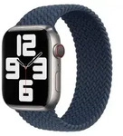 Geflochtenes Solo Loop f&uuml;r das Apple Watch | 38/40/41/42 mm - Gr&ouml;&szlig;e 9 - Abyss Blue