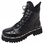 2 Go Fashion Damenschuhe Schn&uuml;rstiefel Schwarz Freizeit - Schwarz - 36