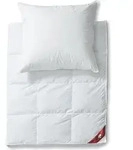 RIBECO Bettdecke Emily , silberwei&szlig;e Ente 100% Federn , 200x200 cm , wei&szlig; extrawarm