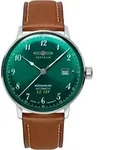 ZEPPELIN 8056-4 Uhr Herrenuhr Lederarmband Datum braun - Gr&uuml;n