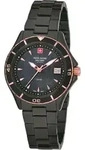 Swiss Alpine Military Damen Armbanduhr Taucheruhr 7740.1187 - Schwarz