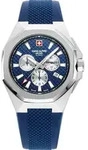 Swiss Alpine Military Herren Uhr Chronograph Analog Quarz 7005.9835SAM Silikon -