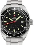Swiss Military SMA34100.01 Diver Titanium Automatik Herrenuhr 42mm 30ATM - Grau
