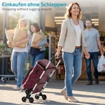 Rubberneck Einkaufstrolley h&ouml;henverstellbarer Griff &ndash; leicht, Treppensteiger, mini