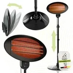 Juskys Infrarotstrahler 2000 W &ndash; Heizstrahler in Schwarz f&uuml;r Terrasse & Garten -