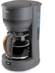 Domo Wood You, Filterkaffeemaschine, 1,25 l, Gemahlener Kaffee, 1000 W, Grau -...