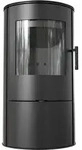 Kaminofen aus stahl KRATKI ROLLO &Oslash; 150 7 kW schwarz Verkleidung - Schwarz
