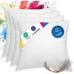 wometo 4er Set (4 St&uuml;ck) Federkissen Kissen 100% Federn 50x50 - 600g F&uuml;llkissen