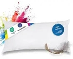 wometo Federkissen Kissen 100% Federn 40x80 - 600g F&uuml;llkissen Bezug Baumwolle wei&szlig;