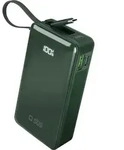 SBS 10000 mAh 20W Powerbank mit integriertem USB-C-Kabel und Digitalanzeige - Gr&uuml;n -