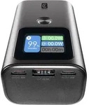 Cellularline Ultron 10000 Tragbares Ladeger&auml;t 10000mAh 30W mit LCD-Display, 10000