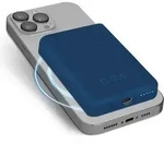 SBS TEBB5000MAG1CB, 5000 mAh, Kabelloses Aufladen, Blau - Blau