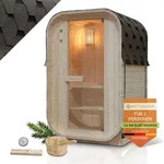 Artsauna Fasssauna Nolvik S, mit 3,6 kW Ofen & Zubeh&ouml;r f&uuml;r Garten, Cube Design