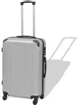 vidaXL Vierteiliges Hartschalen-Trolley-Set Silber - Silber
