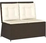 vidaXL Gartenbank Braun Poly-Rattan - Braun