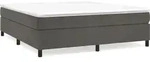 vidaXL Boxspringbettgestell Dunkelgrau 160x200 cm Samt - Grau