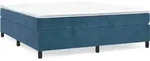 vidaXL Boxspringbettgestell Dunkelblau 160x200 cm Samt - Blau