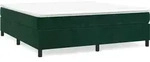 vidaXL Boxspringbettgestell Dunkelgr&uuml;n 160x200 cm Samt - Gr&uuml;n