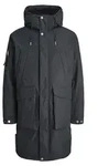 JACK & JONES Herren Jorinwood Twill Parka, Black, l - Schwarz - L