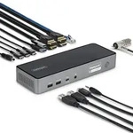 StarTech.com USB-C Dockingstation f&uuml;r Drei Monitore, 140W Laptop-Ladestation f&uuml;r