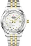 Herrenuhr SWISS MILITARY SM34094.04 in klassischem Gold. - Silber