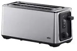 Braun HT 5220 BK, 2 Scheibe(n), Schwarz, Edelstahl, Edelstahl, Tasten, Niveau,
